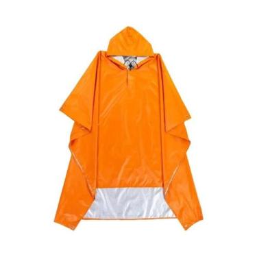 Imagem de Capa De Chuva Unissex Impermeável Com Capuz 3 Em 1, Tipo Poncho, Para 