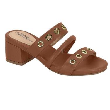 Imagem de Tamanco modare salto bloco ref 7187.110.26262 feminino, Marrom, 35