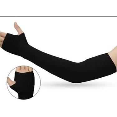 Imagem de Manga Manguito C/ Protetor Solar Uv50+ P/braço C/ Luva Preto - Star Go