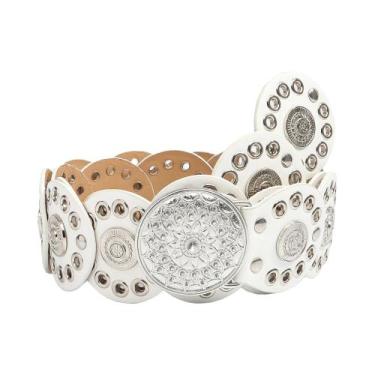 Imagem de Cinto Feminino Vintage De Metal Com Patchwork Para Saia E Calça De Cin