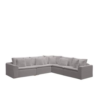 Imagem de Sofá Modular Rivieira 280cm Linho - Meu Estofado
