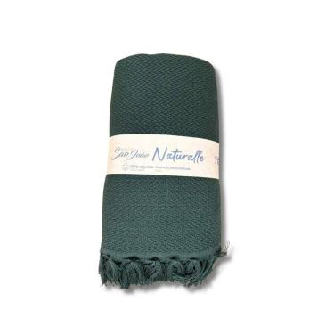 Imagem de Manta Decorativa 120x200cm Sofá Algodão Musgo