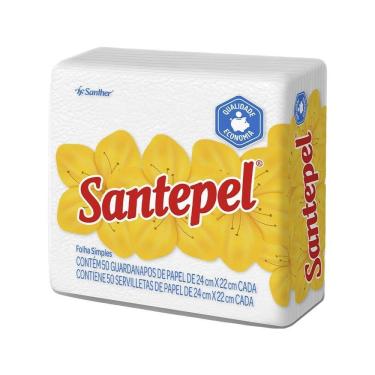 Imagem de Guardanapo de Papel Santepel Pequeno 23x22 50 Folhas Embalagem com 16 Unidades