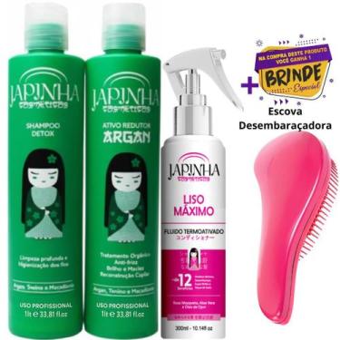 Imagem de Kit Japinha Orgânica 1 Litro Protetor Térmico 300ml - Japinha Cosmétic