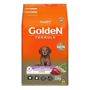 Imagem de Ração Golden Fórmula Cães Filhotes Minibits sabor Carne e Arroz 3 Kg, 