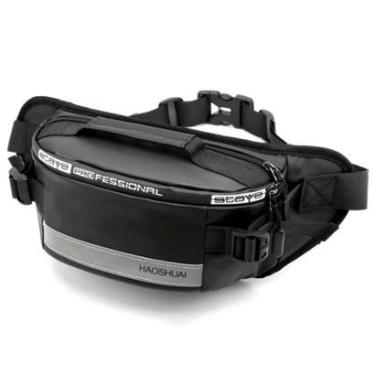 Imagem de Pochete Masculino Transversal Reflexiva Antifurto Resistente à Água - Haoshuai-Masculino