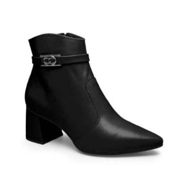 Imagem de Bota Dakota Cano Curto Salto Bloco - Feminina - Preto-Feminino