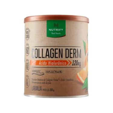 Imagem de Colágeno Tipo I e II Nutrify Collagen Derm em Pó - 330g Laranja Natura