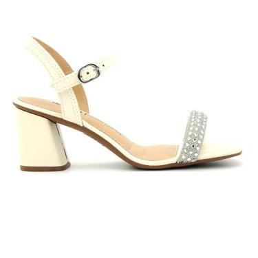 Imagem de Sandalia Feminina Dakota Original Salto Casual Social 764, 37, Creme