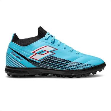 Imagem de Chuteira Society Lotto Solista Supernova Masculina, 38, Azul, Preto