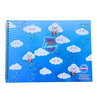 Imagem de Caderno Desenho e Cartografia Milimetrado Pepper Feminino/Masculino 80