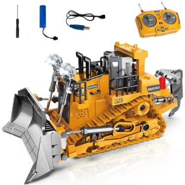 Imagem de Trator de Esteira Bulldozer Controle Remoto 2 Baterias Recarregáveis 3