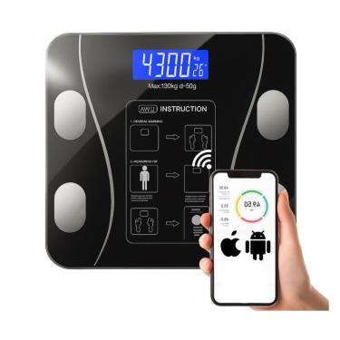 Imagem de Balança Digital de Bioimpedância da Casa Corporal com Bluetooth App Profissional Alta Precisão 180kg