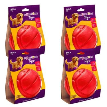 Imagem de Combo 4 Bola Lisa TR 75 Mypetone - Vermelho