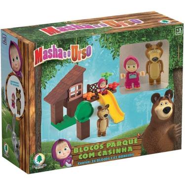Imagem de Playset Cenário Temático Masha e o Urso Parque Casinha com Personagens Monte Líbano