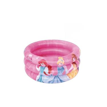 Imagem de Piscina Inflável Infantil Princesas Disney 38L com 3 Anéis Independentes Rosa Mor