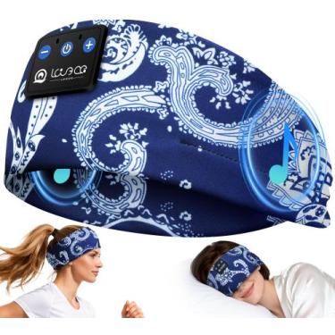 Imagem de Faixa de cabeça com fones Bluetooth 5.4 para dormir LOVE EYE