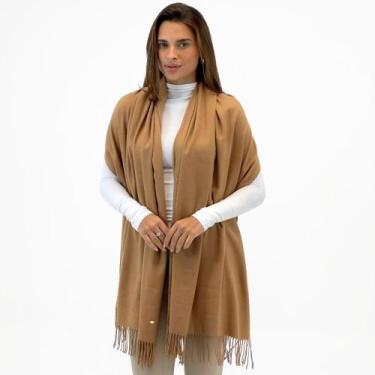 Imagem de Cachecol Alpelo em Lã com Franjas Feminino, UN, Brûlée