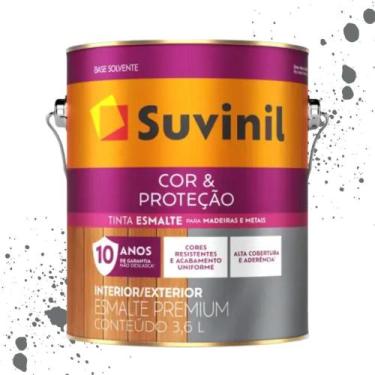 Imagem de Esmalte Cor E Proteção Brilhante Preto Suvinil 3,6L - SUVINIL COATHING