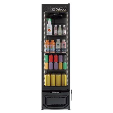 Imagem de Expositor de Bebidas Horizontal Gelopar GRV23BINLB 228L 1 Porta Preto Bivolt