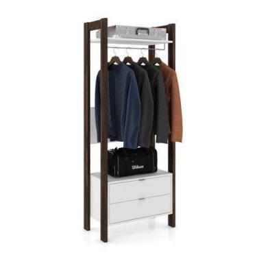 Imagem de Módulo para Closet Alto 1 Prateleira 2 Gavetas 1 Cabide AZ1011 Branco 