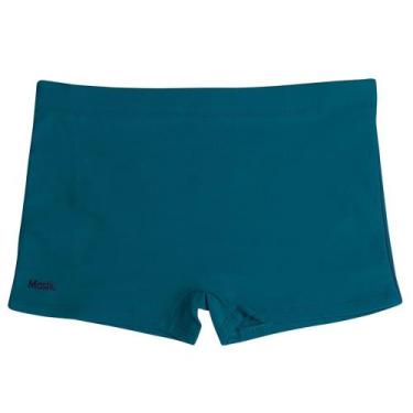 Imagem de Sunga Boxer Lisa Mash Masculina, G, Verde petróleo