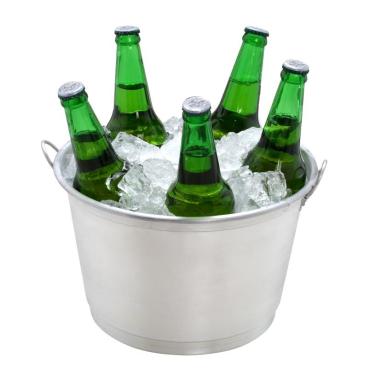 Imagem de Kit Com 10 Balde Para Gelo E Cerveja De 9 Litros Em Alumínio