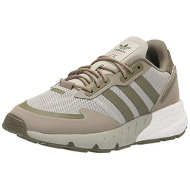 Imagem de adidas Originals Tênis infantil unissex Zx 1k Boost, Verde halo/verde-oliva/verde órbita, 18