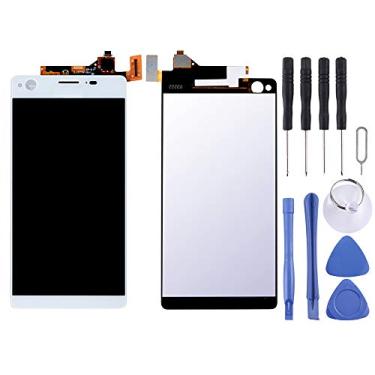 Imagem de HAIJUN Peças de substituição para celular visor LCD + painel de toque para Sony Xperia C4 (preto) cabo flexível (cor: branco)