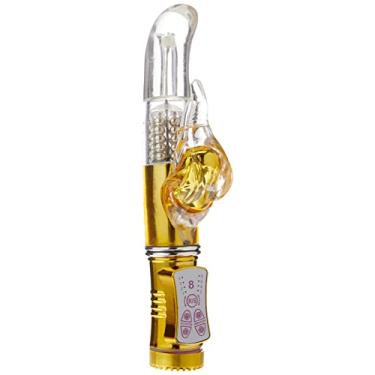Imagem de Lovetoys Vibrador Rotativo Ponto G Recarregável Com Estimulador Elefante Transparente E Amarelo