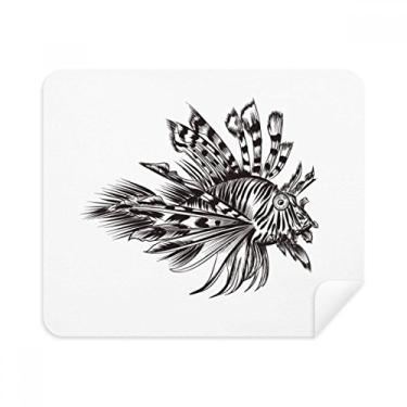 Imagem de Marine Life Pano de limpeza de ilustração de peixe preto, 2 peças, tecido de camurça