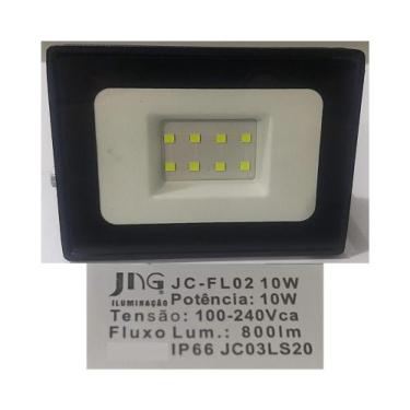 Imagem de Refletor Led Smd 10W Slim Bivolt Branco Quente - Jng