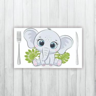 Imagem de Jogo Americano 4 Un Retangular Neoprene Elefante - Criative Gifts