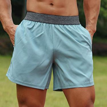 Imagem de Tingpai Shorts espo vos masculinos com cintu elástica com bolso pa toalha alça de corrida de basquete pa corrida de basquete calção atlético folgado de secagem rápida