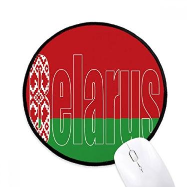 Imagem de Belar Country Flag Name Mouse Pad Desktop Office Tapete redondo para computador