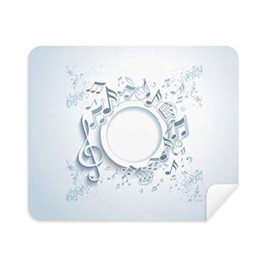 Imagem de DIYthinker Simple Rotatg Music Notes Limpador de tela branco pano de limpeza 2 peças tecido de camurça