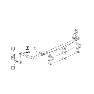 Imagem de Bucha estabilizadora de suspensão Mopar 5212 5323AC.