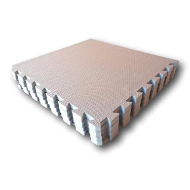 Imagem de Kit 4 Tatames Tapetes EVA 50x50x2cm 20mm Cinza Claro