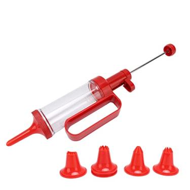Imagem de Kit de Pistola de Prensa para Biscoitos, Máquina de Prensa de Tubo Transparente com 6 Bicos de Tubo, Kit de Pistola de Prensa Multifunções para Biscoitaria e Decoração
