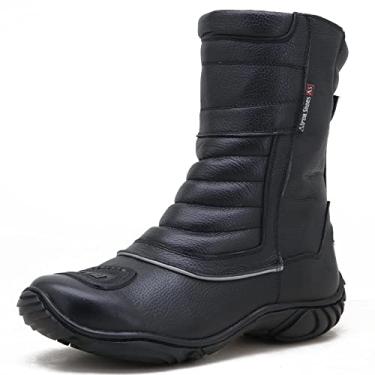 Imagem de Bota Motociclista Semi-ipermeável Atron Shoes - 309 - Preto Tamanho:40;Cor:Preto