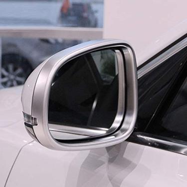 Imagem de Para Jaguar XE XF XFL XJ XJL 2010-2019, acabamento de moldura de espelho retrovisor estilo carro ABS cromado acessórios exteriores para carro