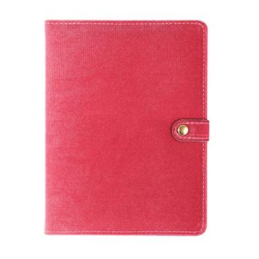 Imagem de Graphique Snap Journal, veludo rosa – lindo caderno portátil, 200 páginas pautadas, 15 x 21 x 0,7 cm – perfeito para anotações, fazer listas e muito mais