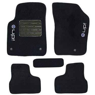 Imagem de Jogo de Tapete Carpete Tevic Pinado Volkswagen Up Up! 2014 15 16 17 18 19 Impermeável Lavável Logo Bordado 5 Peças