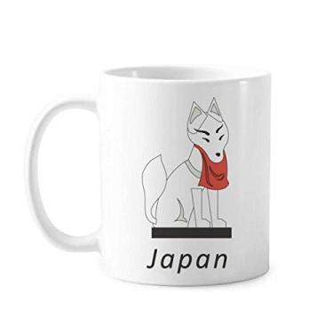 Imagem de Caneca de cerâmica de raposa famosa japonesa local de cerâmica copo de porcelana de café