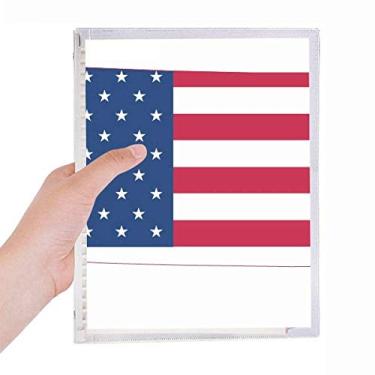 Imagem de Caderno Kansas USA Mapa Estrelas Listras Bandeira Formato Caderno Folhas Soltas Diário Recarregável