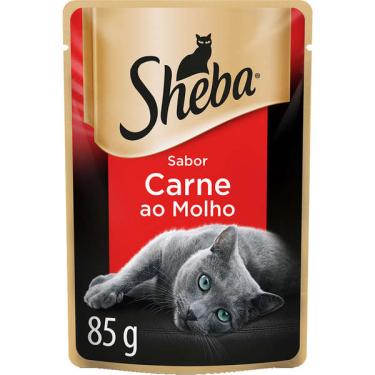 Imagem de Ração Úmida Sheba Sachê Cortes Selecionados Sabor Carne ao Molho para Gatos Adultos - 85 g