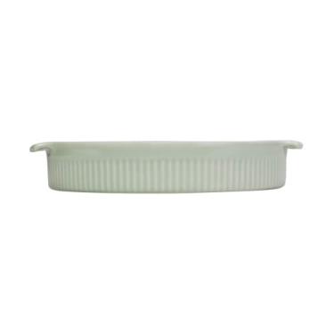 Imagem de Travessa redonda em porcelana, modelo assar ou servir, Funda, refratária, Ø 21 cm, 1000 ml, Germer, Verde