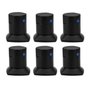 Imagem de Kit 06 und Acabamento De Registro Preto Encaixe Padrão Deca Docol 1.2 e 3.4