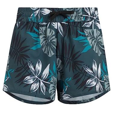 Imagem de Kanu Surf Shorts femininos Darren Swim FPS 50+ secagem rápida stretch academia 2 bolsos laterais com zíper nas costas, Gabby Charcoal, 7