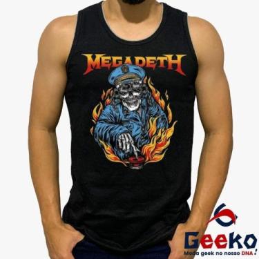 Imagem de Regata Megadeth 100% Algodão Camiseta Regata Rock Geeko